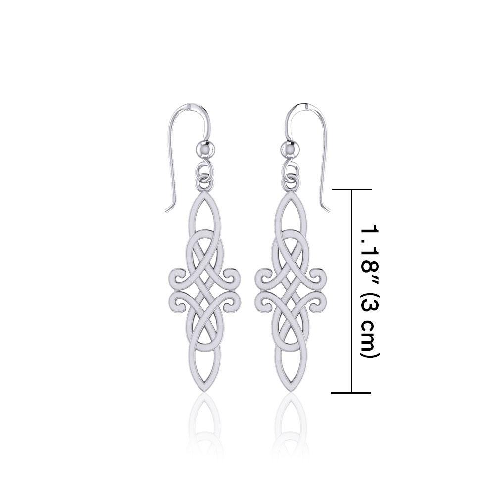 Wonderful Irish Celtic Knot Sterling Silver Hook Earrings TER1762 - Jewelry