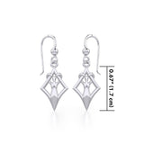 Goddess in Diamond Frame Silver Earrings TER1787 - Jewelry