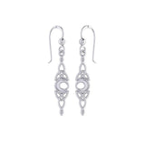 Celtic Moon Woven Design Sterling Silver Earrings TER1795