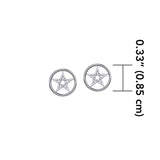 The Star Silver Post Earrings TER1798 - Jewelry