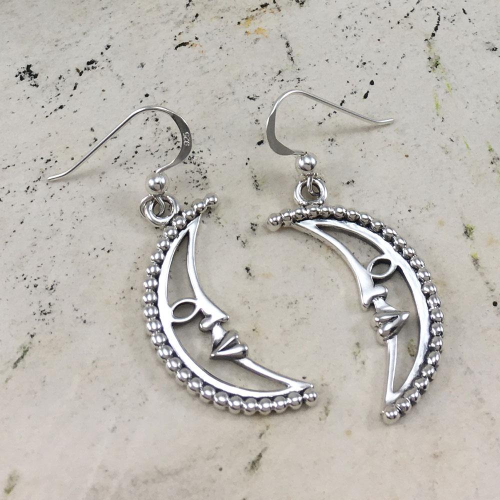 Crescent Moon Silver Earrings TER1904 - Jewelry