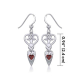 Goddess with Heart Gemstone Silver Earrings TER1918 - Jewelry