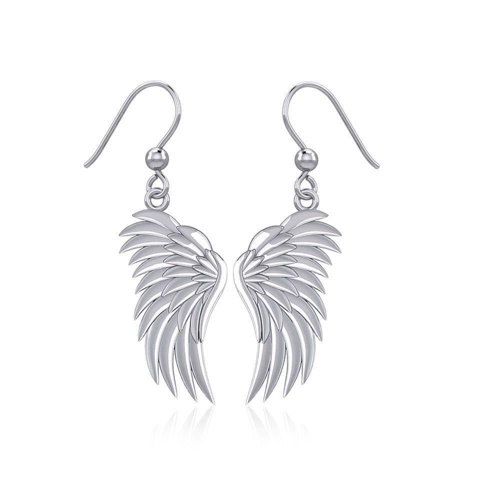Angels Wings Silver Earrings TER1945 - Jewelry