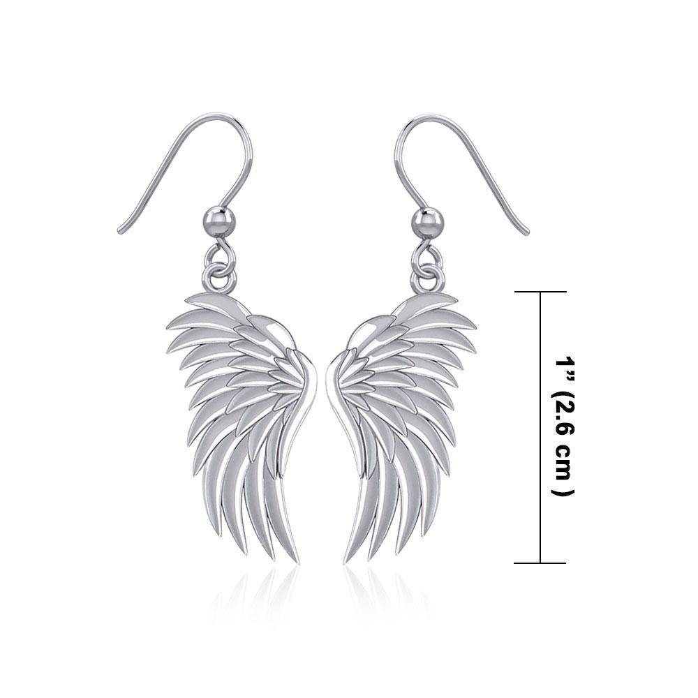 Angels Wings Silver Earrings TER1945 - Jewelry