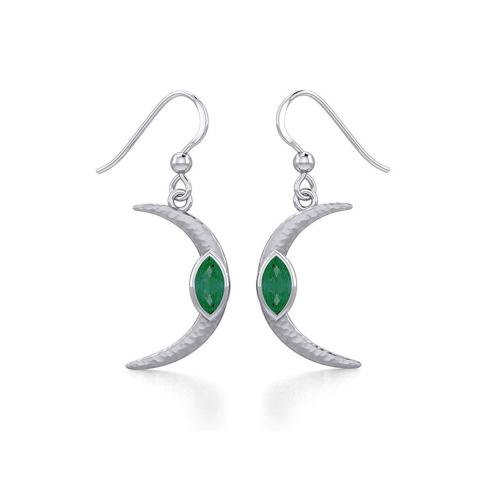 A Glimpse of the Crescent Moon's Beginning ~ Silver Jewelry Earrings TER1953 - Jewelry