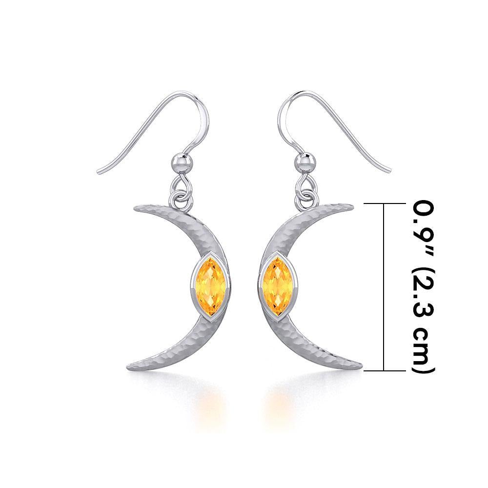A Glimpse of the Crescent Moon's Beginning ~ Silver Jewelry Earrings TER1953 - Jewelry