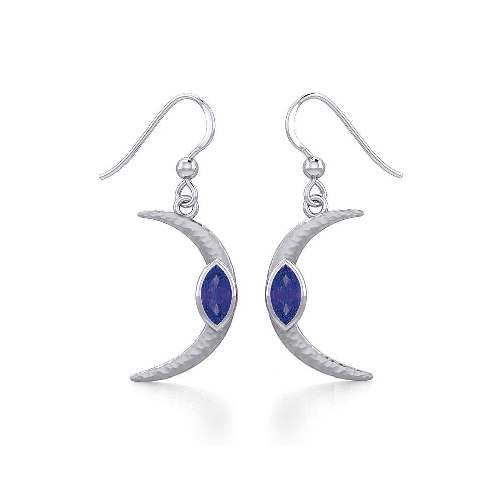A Glimpse of the Crescent Moon's Beginning ~ Silver Jewelry Earrings TER1953 - Jewelry