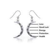 Crescent Moon with Bind Runes Earrings TER1955
