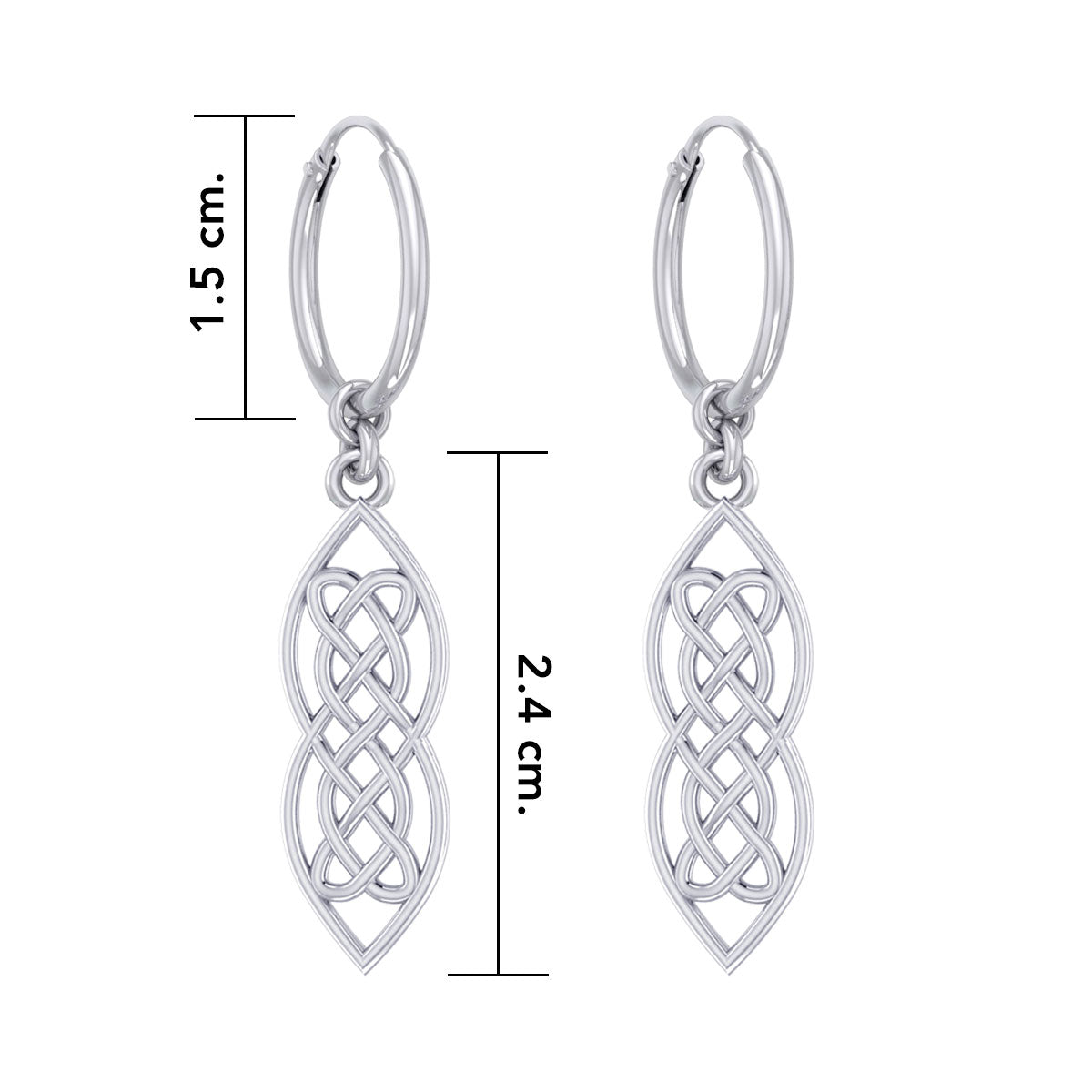Celtic Entwined Hoop Earrings TER2098