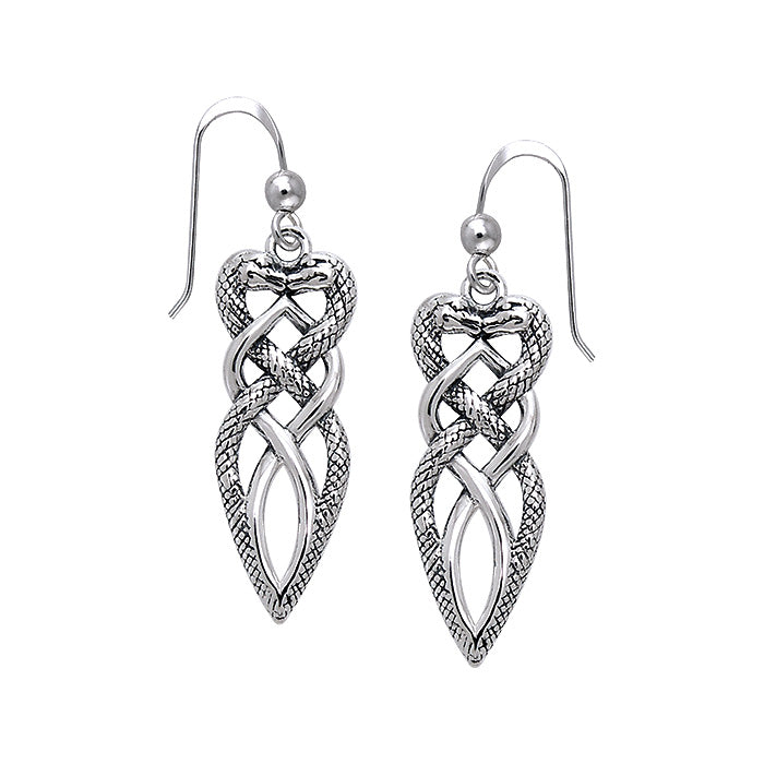 Celtic Snake Silver Earrings TER511