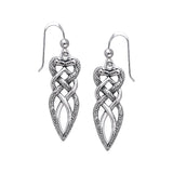 Celtic Snake Sterling Silver Dangle Earrings TER511