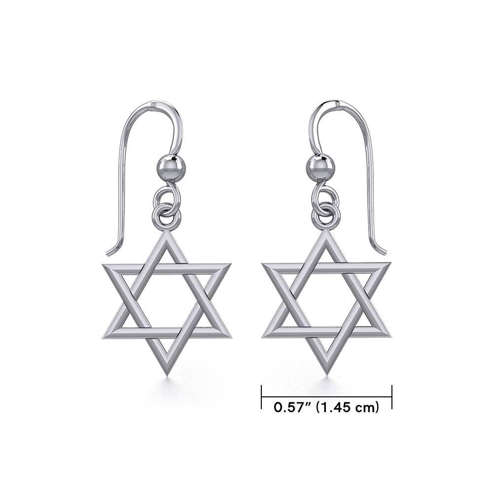 Star of David Silver Earrings TER830 - Jewelry