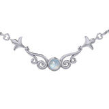 Magick Moon Silver Necklace with Gemstone TN152