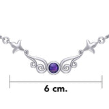 Magick Moon Silver Necklace with Gemstone TN152