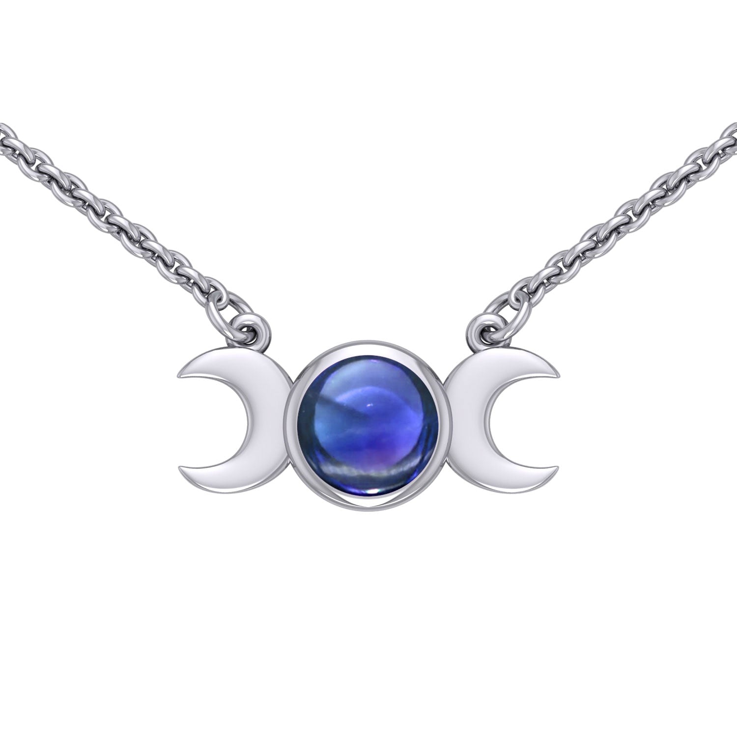Blue Moon Silver Necklace with Gemstone TN268