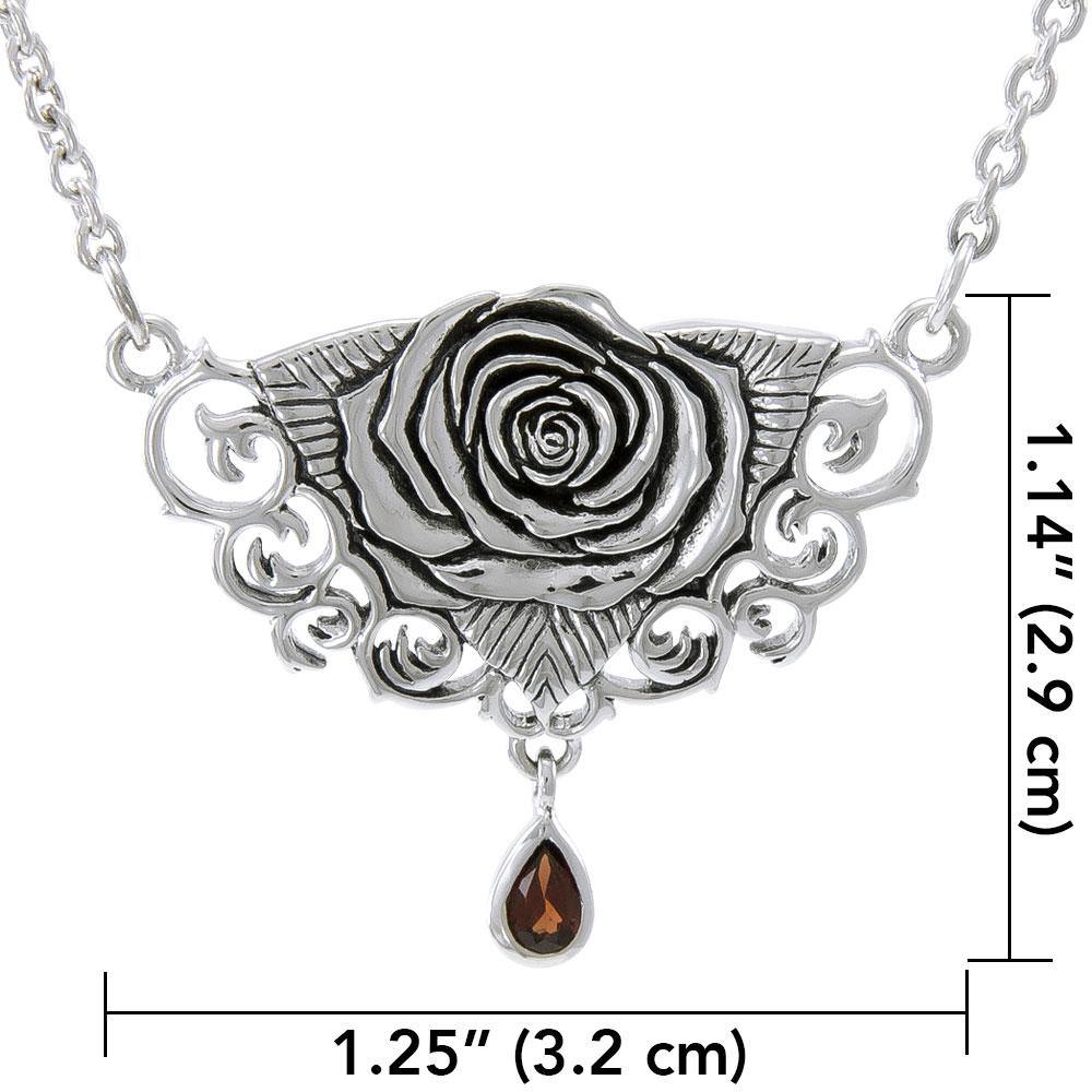 Brigid Ashwood Sacred Rose Silver Necklace TNC061 - Jewelry