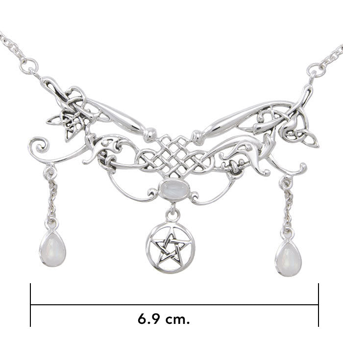 Celtic Fairy Queen Pentacle Sterling Silver Necklace TNC415P