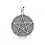 Solid Pentacle Silver Pendant TP125