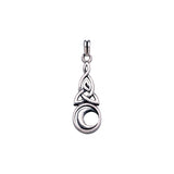 Celtic Triquetra Crescent Moon Sterling Silver Pendant TP1358
