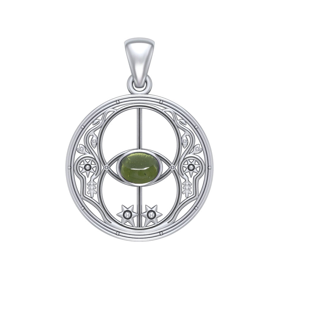Chalice Well Pendant with Gemstone TP3307