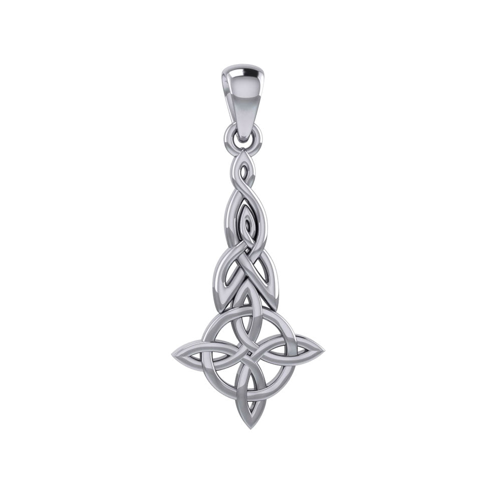 Celtic Knots Quaternary Knot Sterling Silver Pendant TP3329