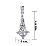 Celtic Knots Quaternary Knot Sterling Silver Pendant TP3329