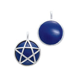 Silver Pentagram Stone Inlay Pendant TP3379