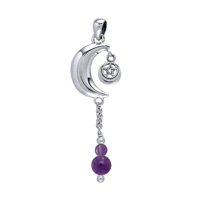 Moon The Star Sterling Silver Pendant TP3435 - Jewelry