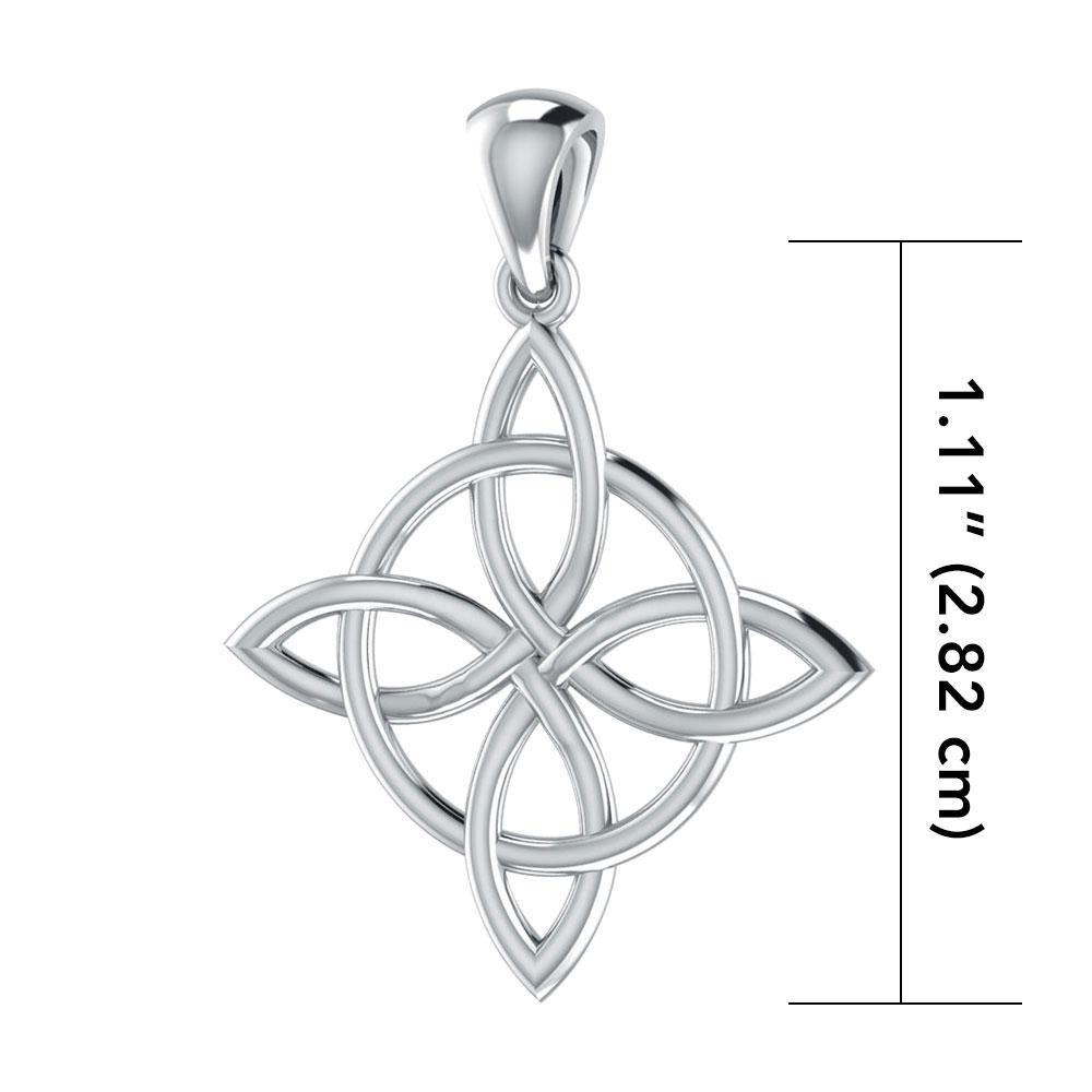 Celtic Quaternary Knot Silver Pendant TP554 - Jewelry