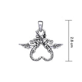 Dragon Pair Silver Pendant TP896
