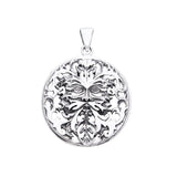 Nature’s perfect match ~ Green Man Sterling Silver Pendant by Oberon Zell TPD1040