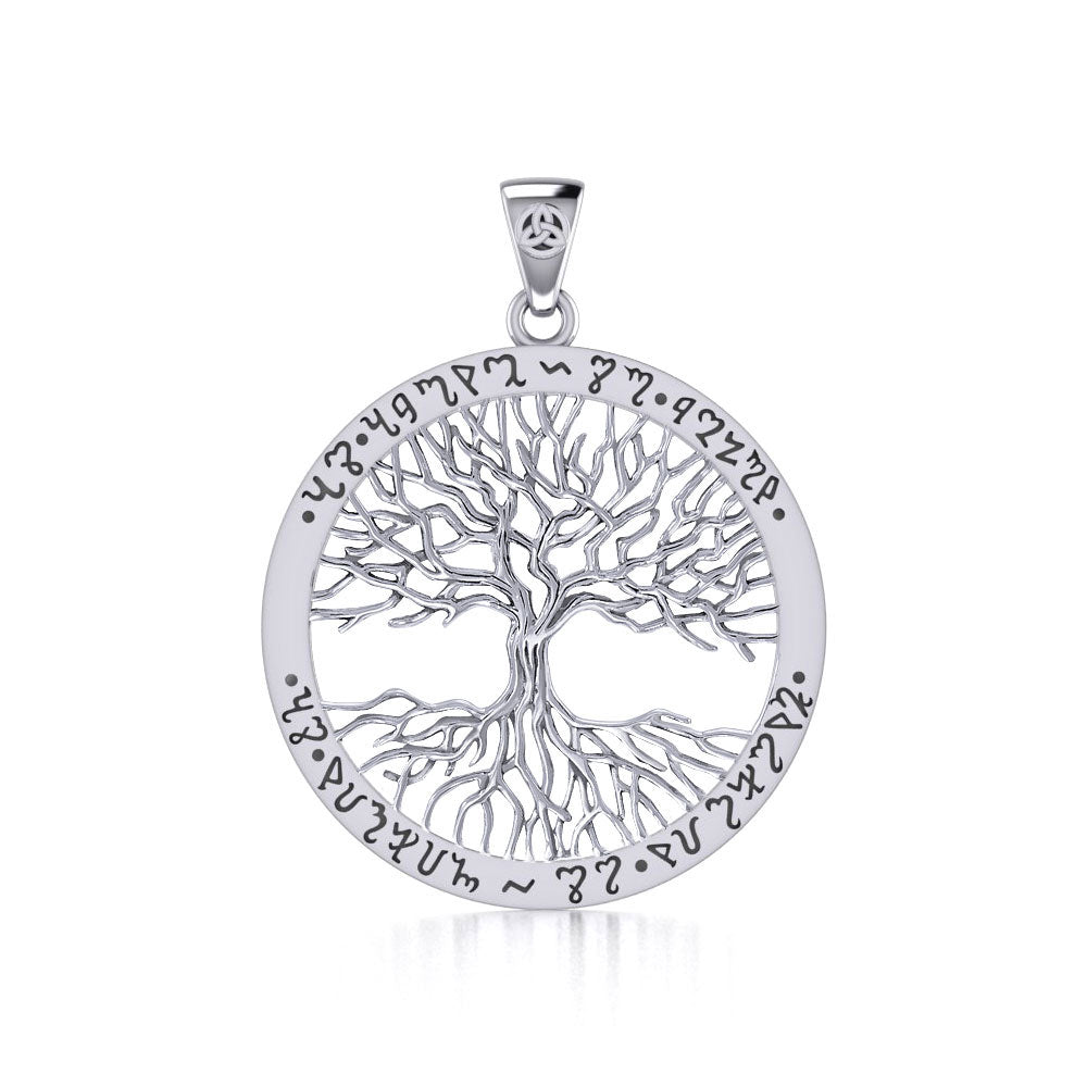 Continuously Inspiring - The Ethereal Symbol of the Theban Tree of Life Sterling Silver Pendant by Mickie Mueller TPD1043
