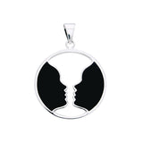 Soulmates Sterling Silver Pendant with Enamel by Oberon Zell TPD1067