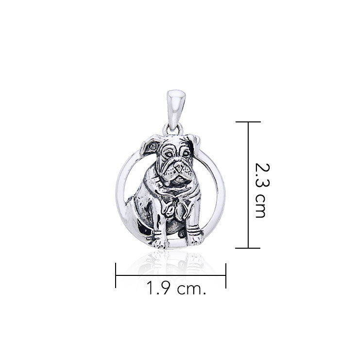 Jody Bergsma Bulldog Sterling Silver Pendant TPD2662