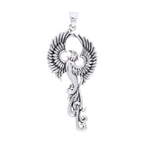 Mighty Fire Bird in the Rise ~ Sterling Silver Pendant TPD2913