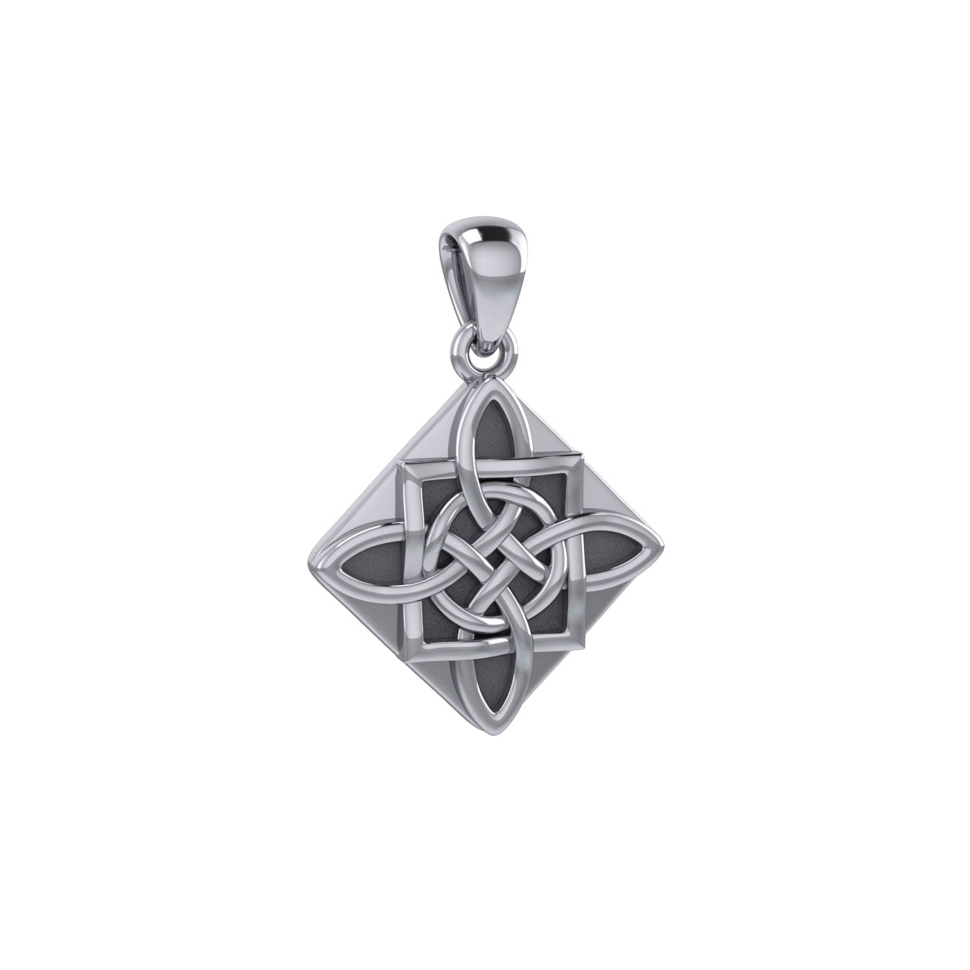 Celtic Four Point Knot Sterling Silver Pendant TPD3018