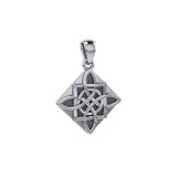 Celtic Four Point Knot Sterling Silver Pendant TPD3018