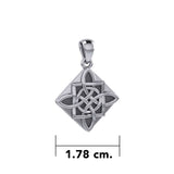 Celtic Four Point Knot Sterling Silver Pendant TPD3018