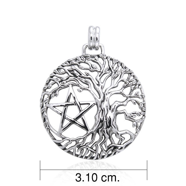 Mickie Mueller Tree of Life Pentacle Sterling Silver Pendant TPD3377