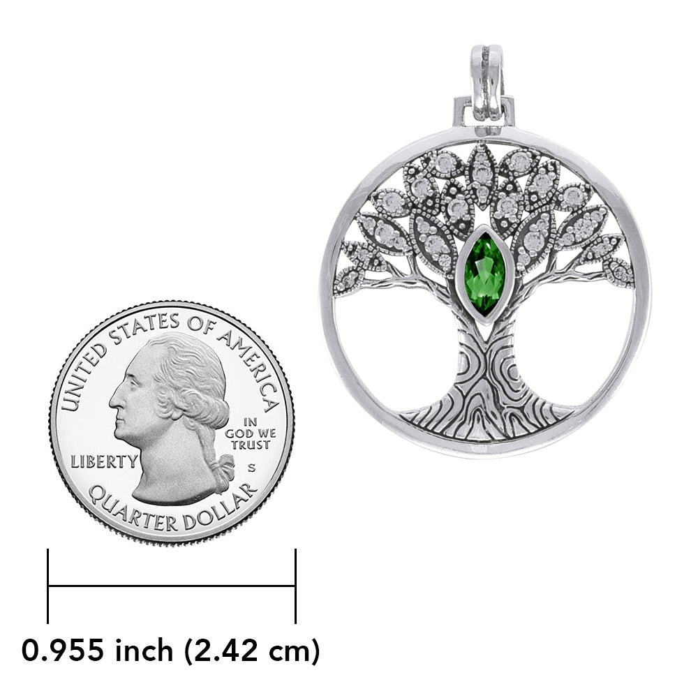 Wondrous Living through the Tree of Life ~ Sterling Silver Jewelry Pendant TPD3873