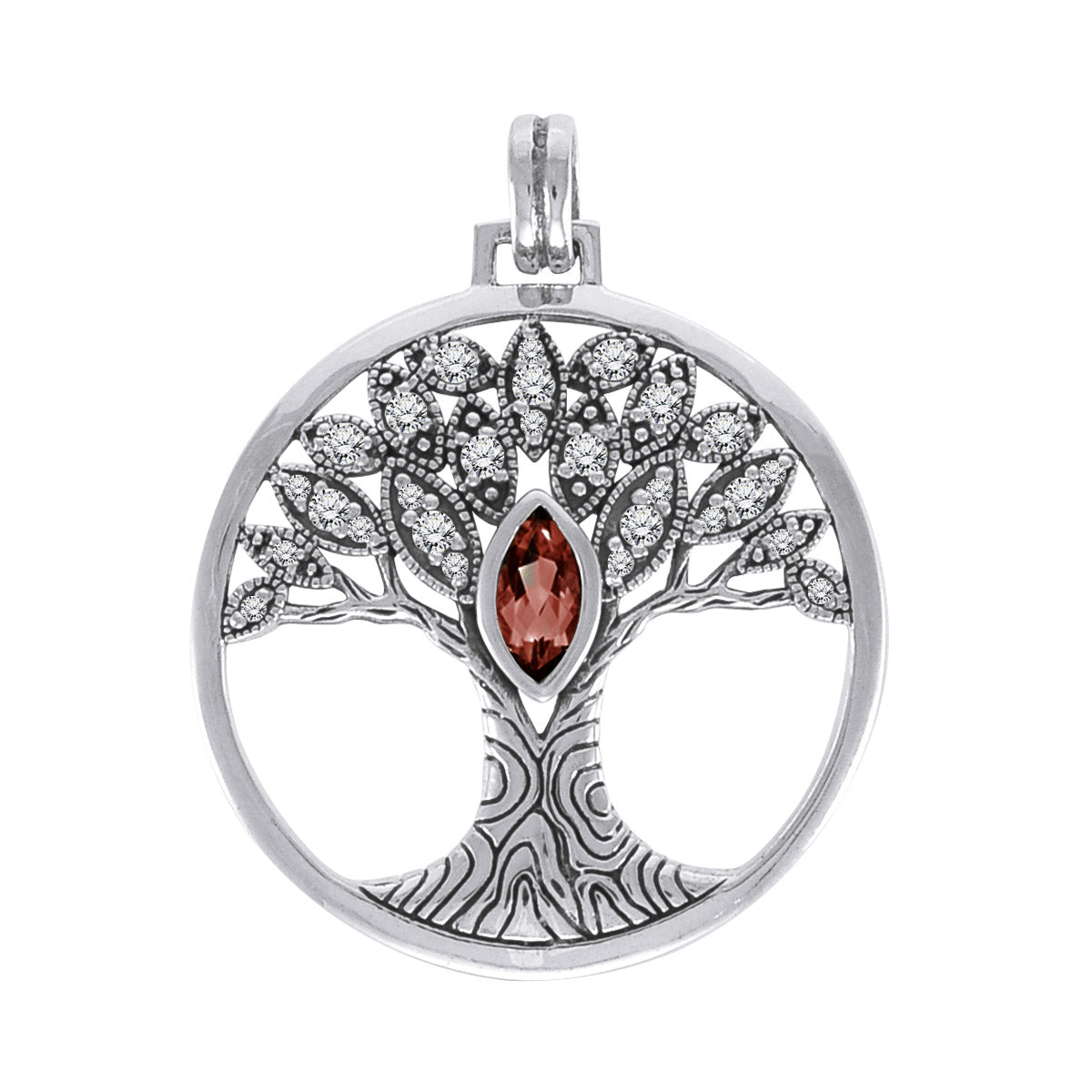 Wondrous Living through the Tree of Life ~ Sterling Silver Jewelry Pendant TPD3873