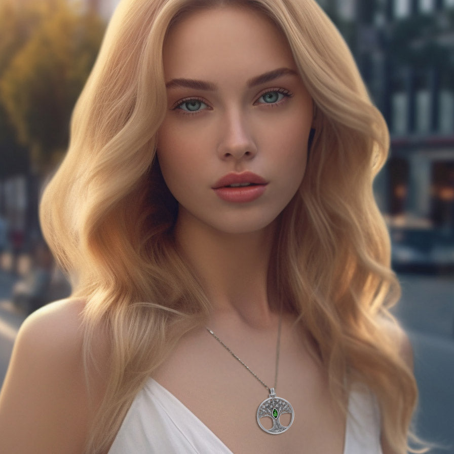 Wondrous Living through the Tree of Life ~ Sterling Silver Jewelry Pendant TPD3873