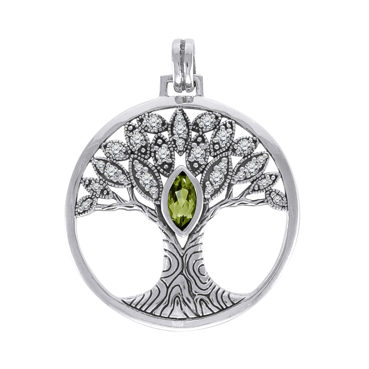 Wondrous Living through the Tree of Life ~ Sterling Silver Jewelry Pendant TPD3873