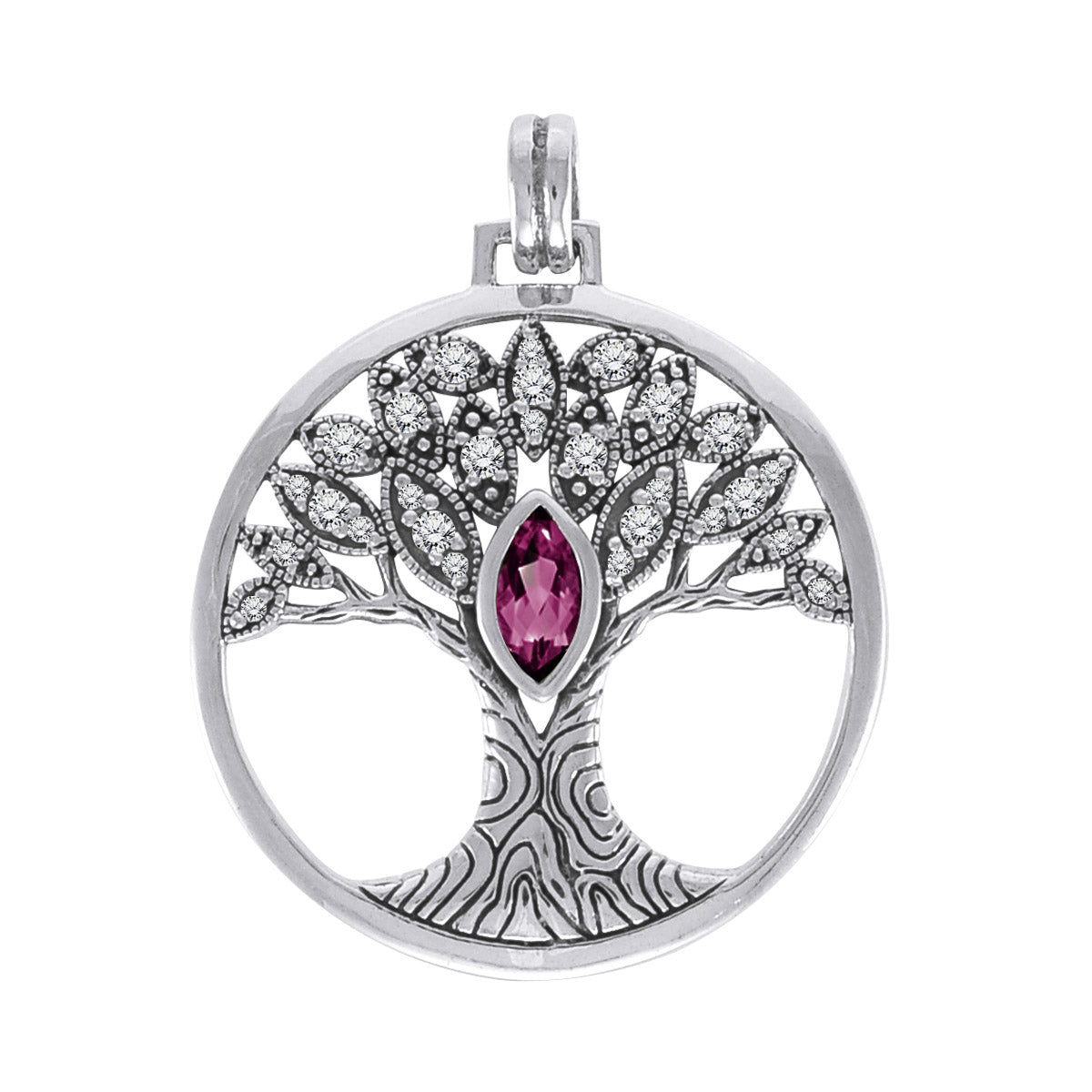 Wondrous Living through the Tree of Life ~ Sterling Silver Jewelry Pendant TPD3873