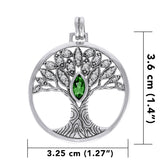 Wondrous Living through the Tree of Life ~ Sterling Silver Jewelry Pendant TPD3873