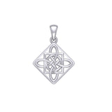 Celtic Four Point Knot Sterling Silver Pendant TPD3934