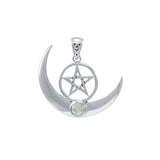 Pentagram on Crescent Moon