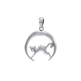 Cat Crescent Moon Pendant TPD4234