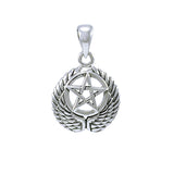 Wing Pentacle Sterling Silver Pendant TPD4305