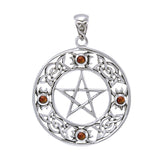 Celtic Knot Pentacle Pendant with Gemstone TPD4329
